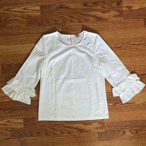 J.Crew Ruffle Sleeve Top